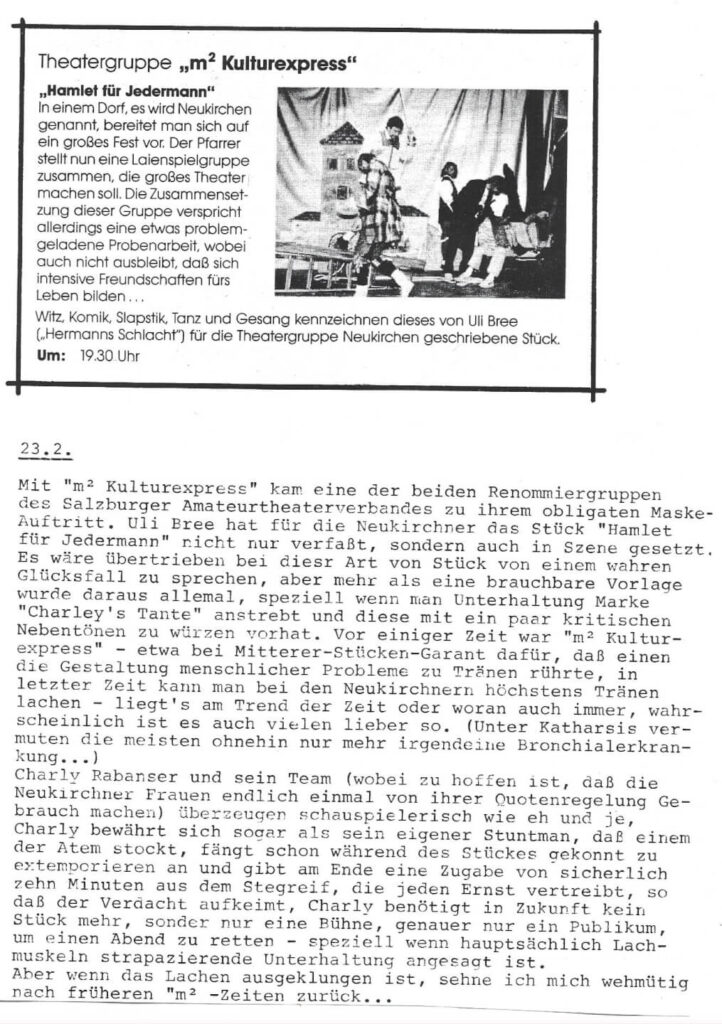 Hamlet für jedermann (September 1990)