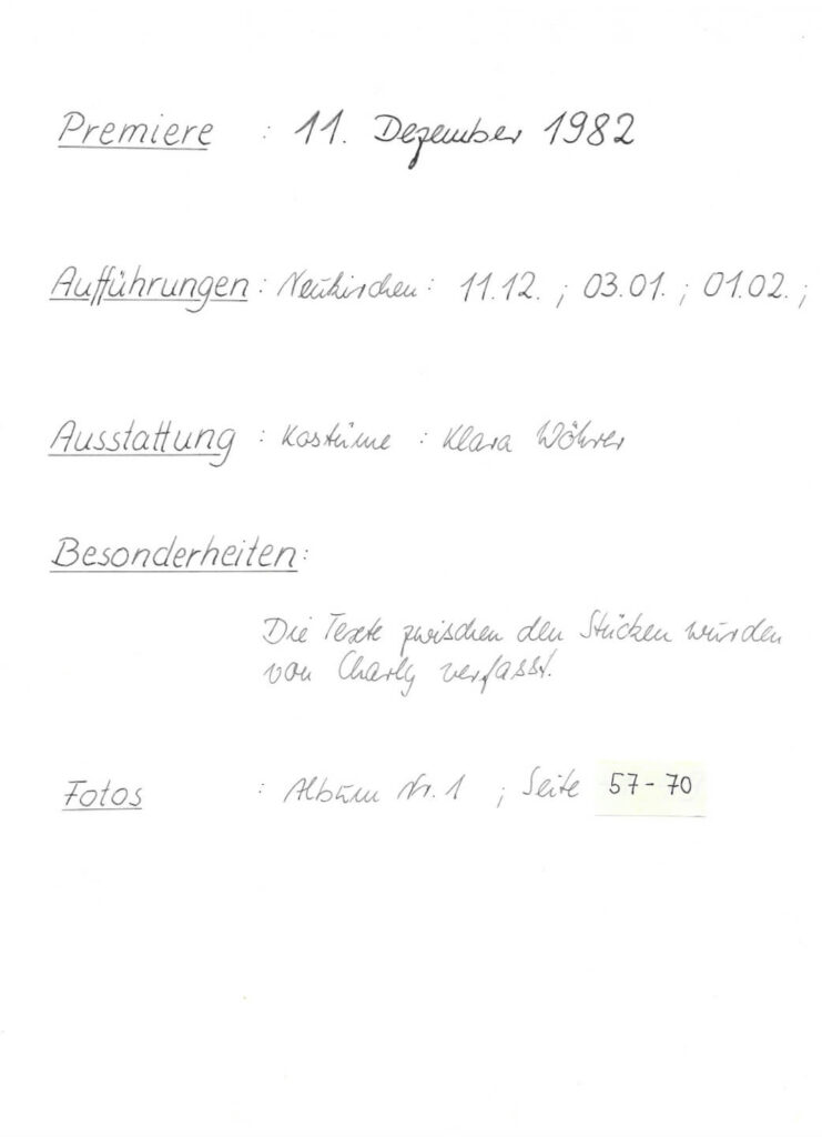 Hans Sachs Abend (Dezember 1982)
