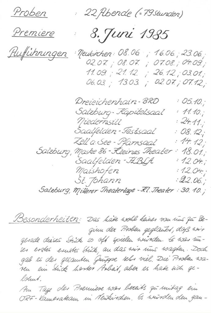 Kein Platz für Idioten (Juni 1985)