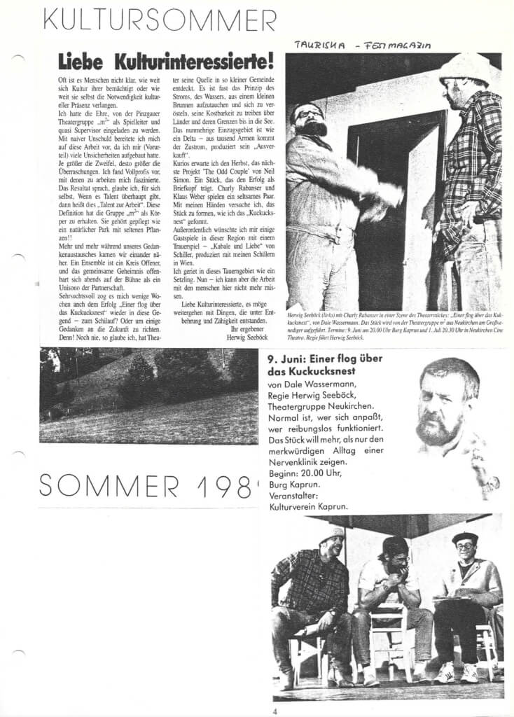 Einer flog über das Kuckucksnest (Februar 1989)