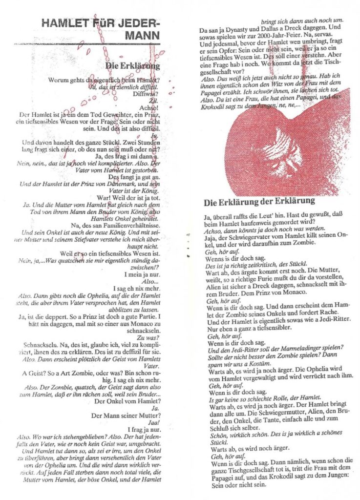 Hamlet für jedermann (September 1990)