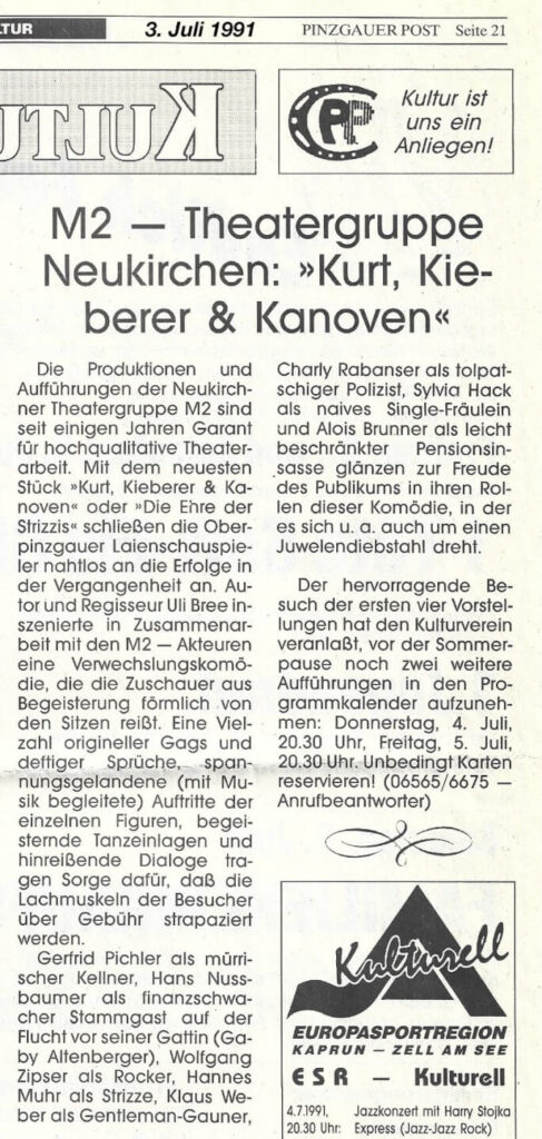 Kurt, Kieberer und Kanoven (Mai 1991)
