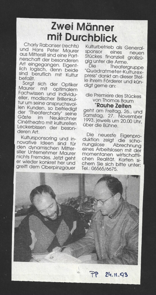Rauhe Zeiten (November 1993)