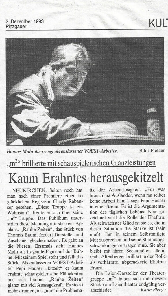 Rauhe Zeiten (November 1993)