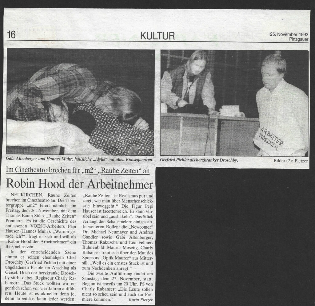Rauhe Zeiten (November 1993)