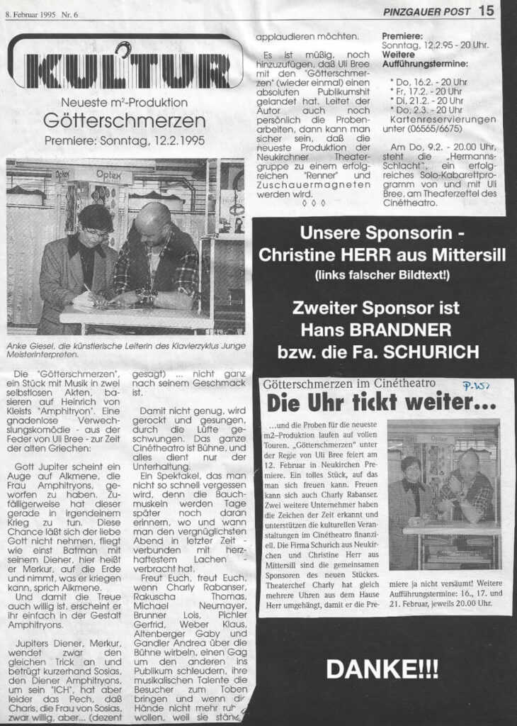 Götterschmerzen (Februar 1995)