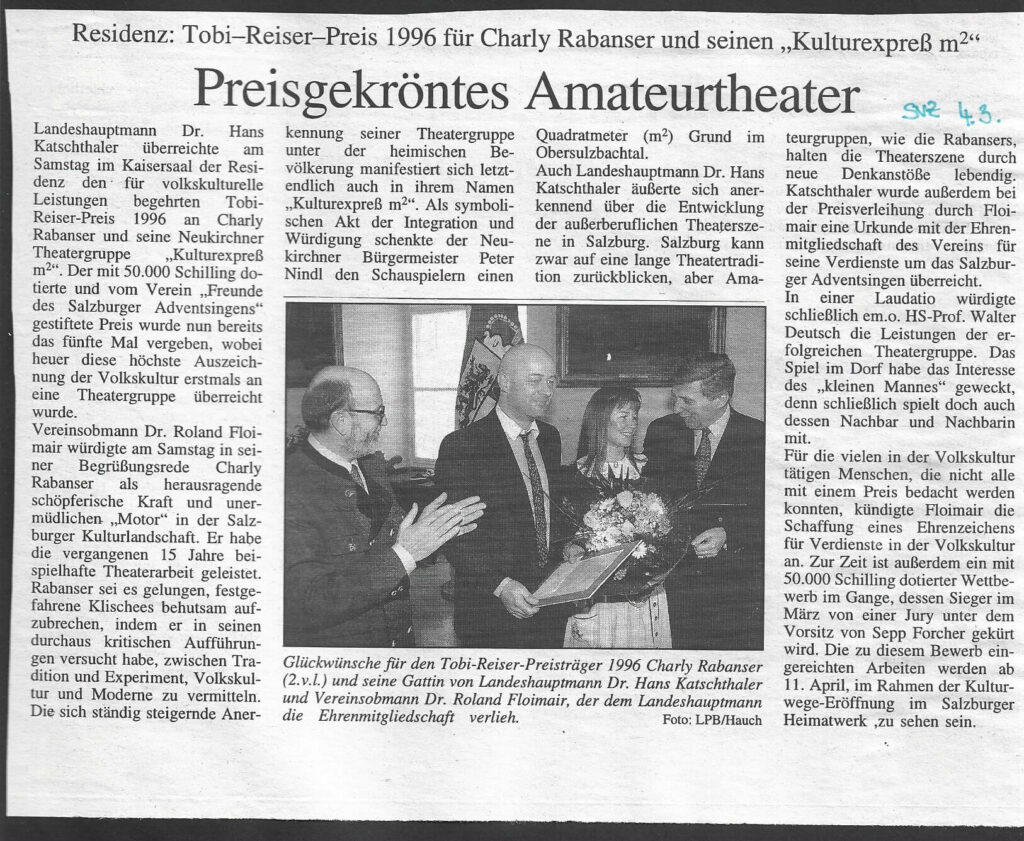 Tobi Reiser Preis (März 1996)