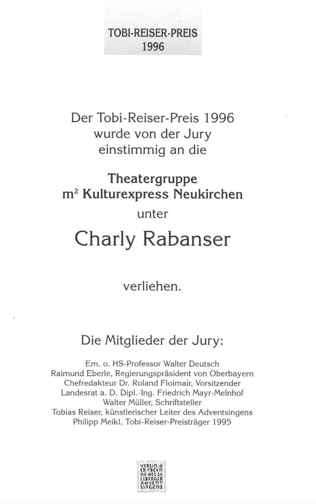 Tobi Reiser Preis (März 1996)