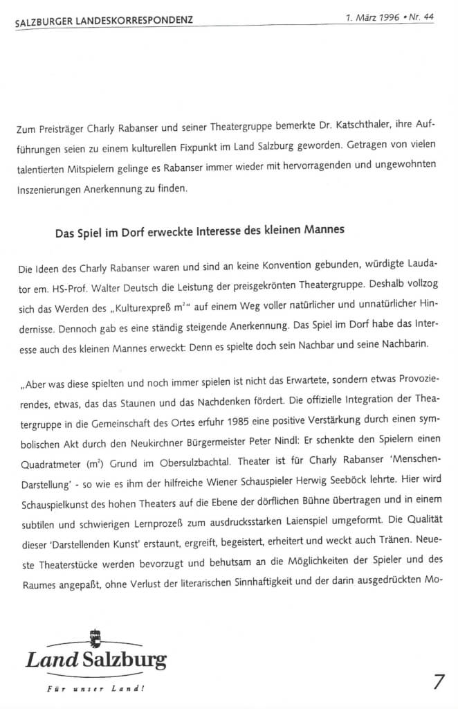 Tobi Reiser Preis (März 1996)