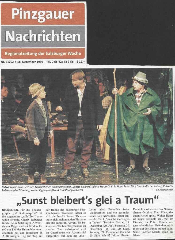 Sunst bleibert's glei a Traum (Dezember 1997)