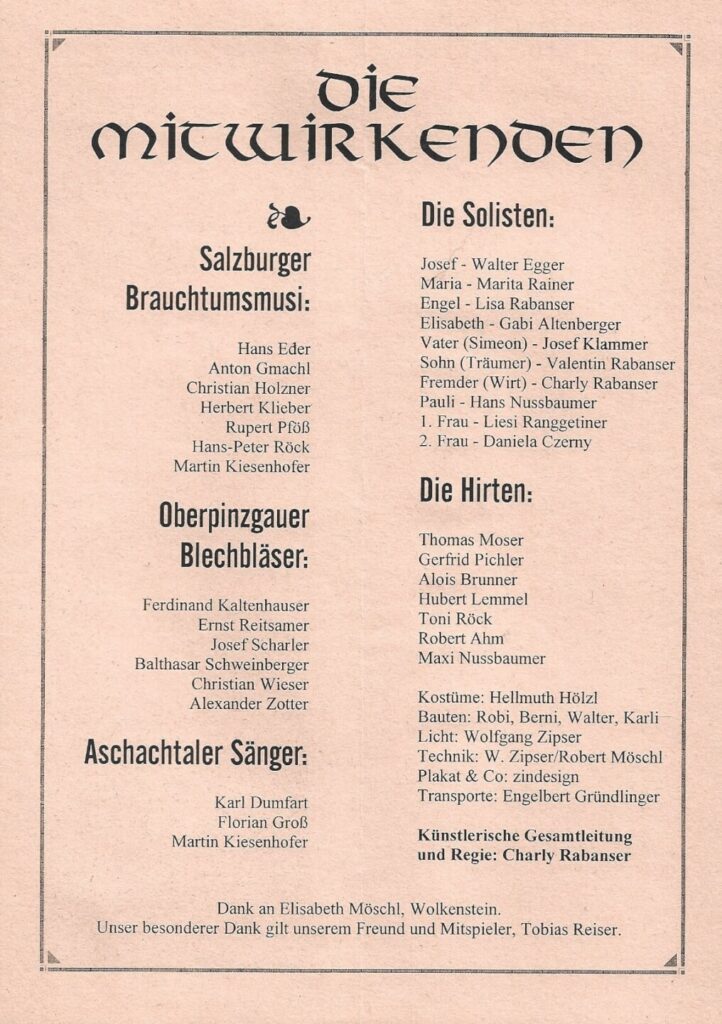 Sunst bleibert's glei a Traum (Dezember 1997)