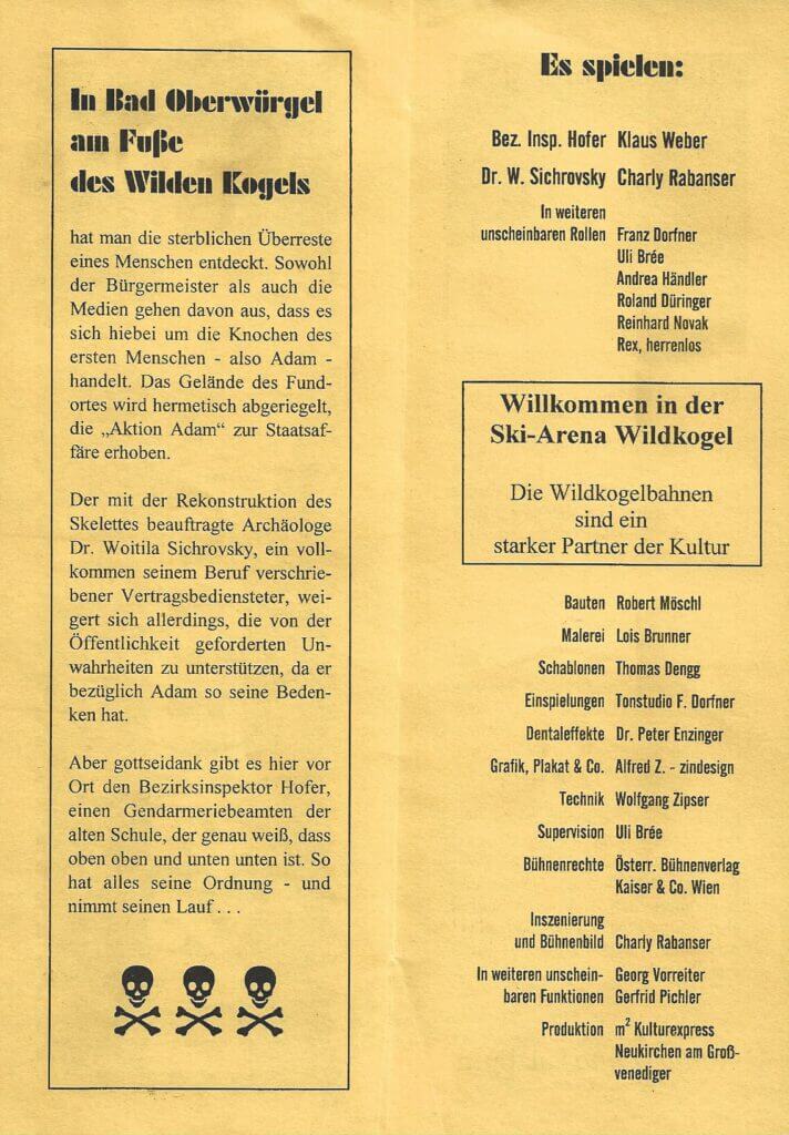 Das Skelett oder Habemus Adam (Februar 1998)