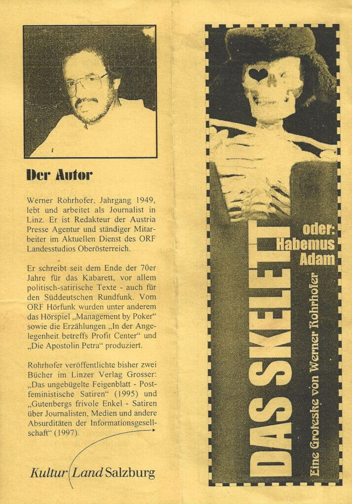 Das Skelett oder Habemus Adam (Februar 1998)
