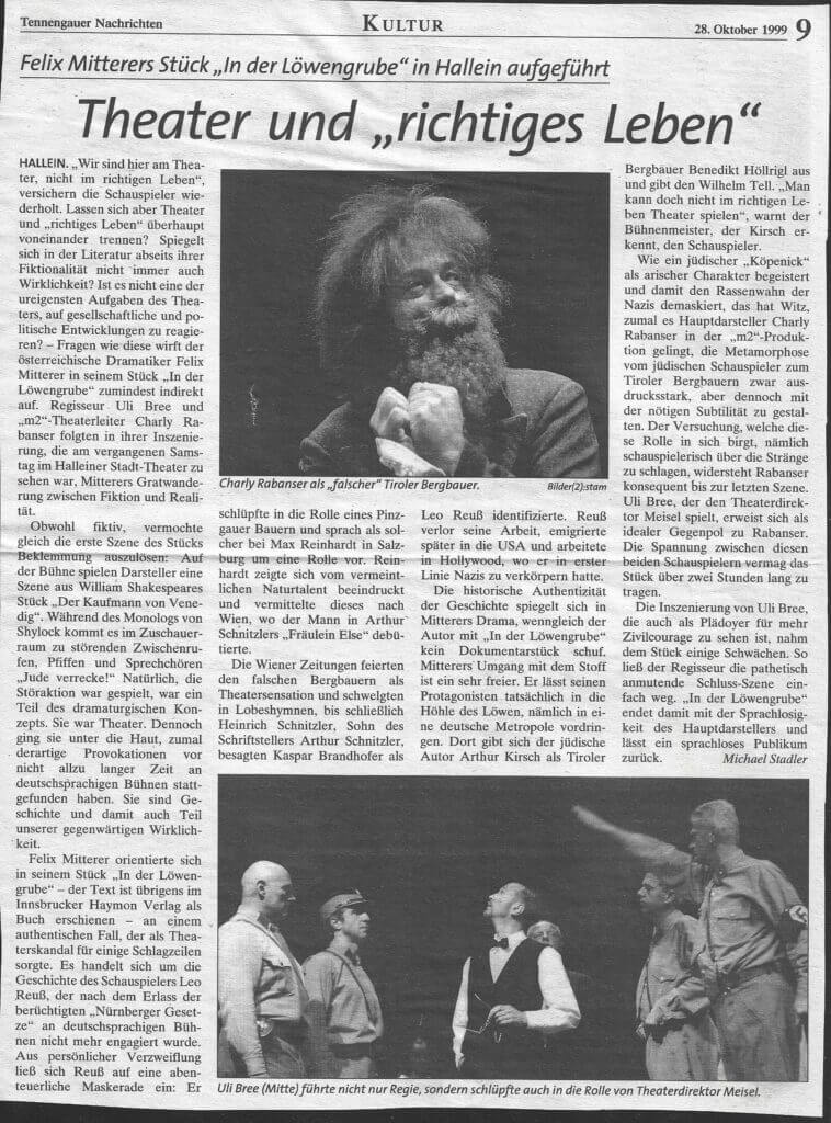 In der Löwengrube (Februar 1999)
