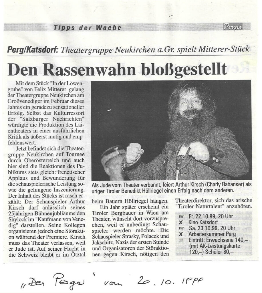 In der Löwengrube (Februar 1999)