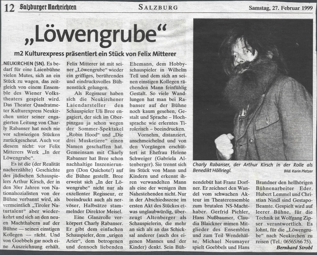 In der Löwengrube (Februar 1999)