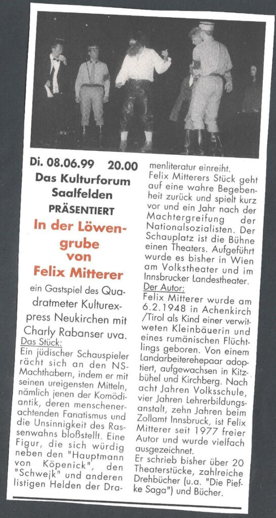In der Löwengrube (Februar 1999)