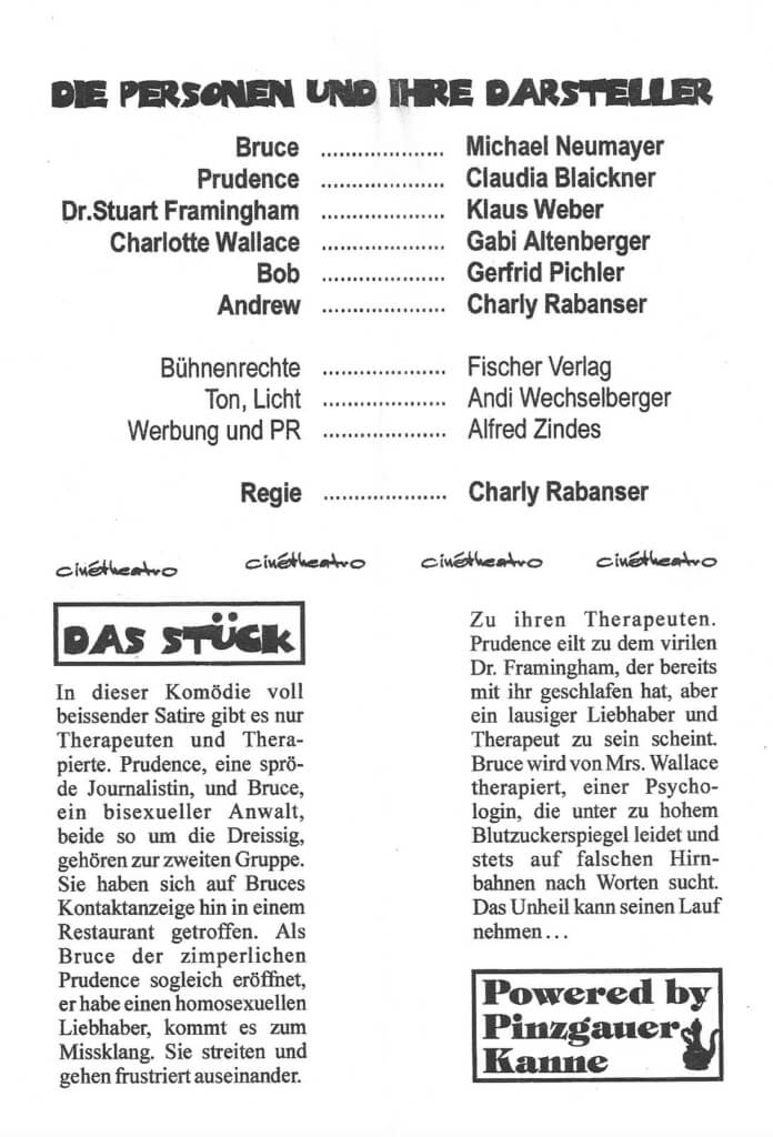 Trotz aller Therapie (Mai 1999)