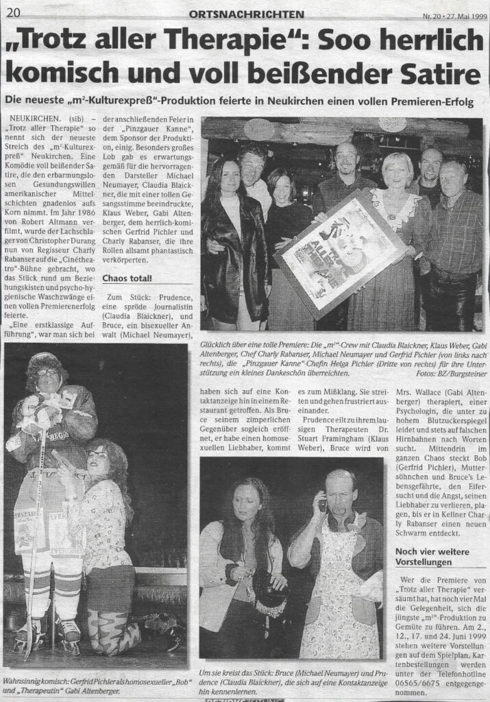 Trotz aller Therapie (Mai 1999)