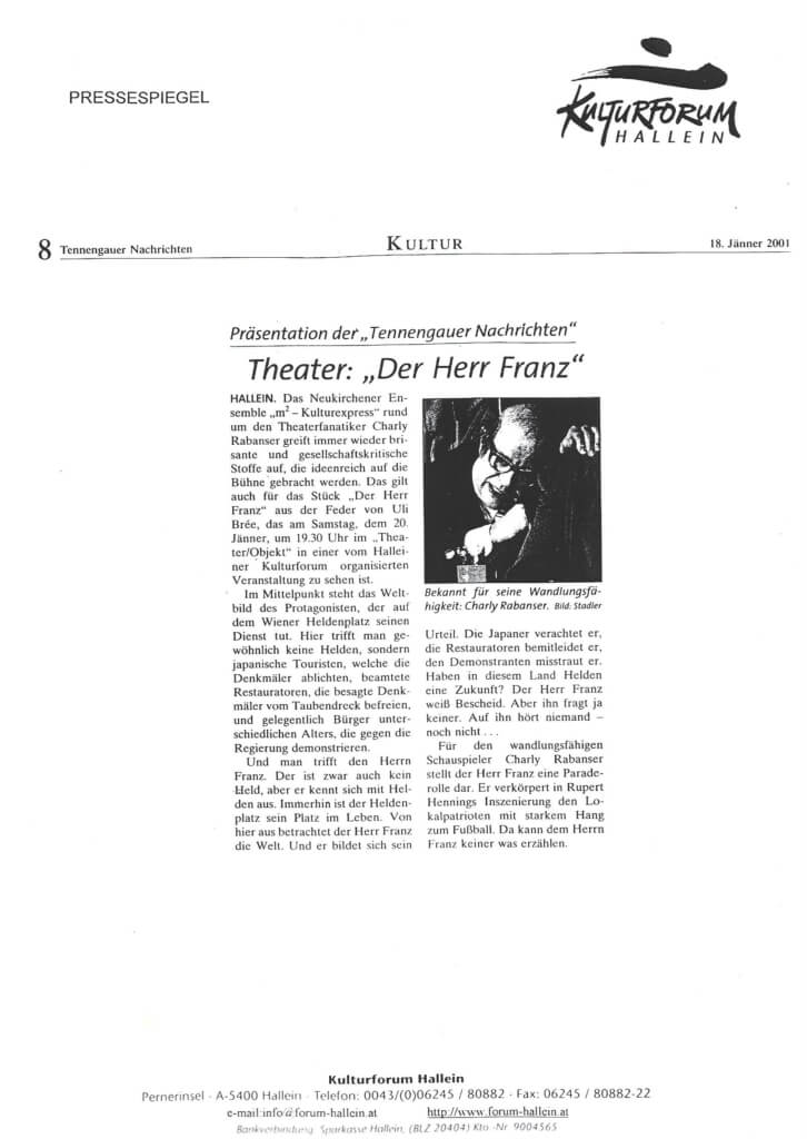 Der Herr Franz (Mai 2000)