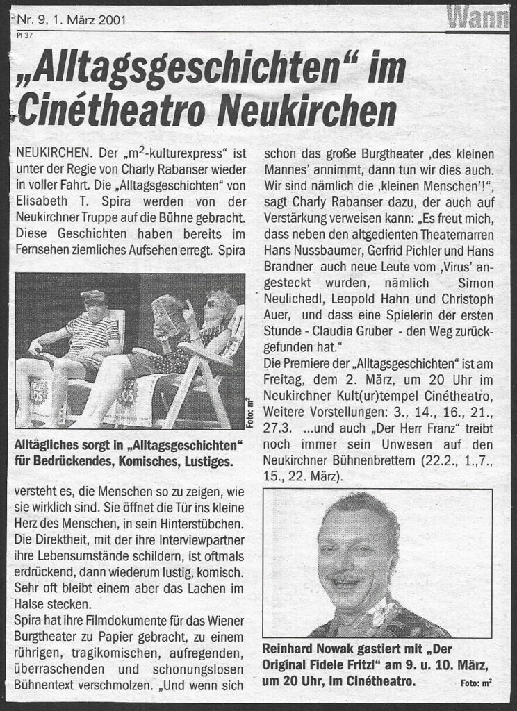 Alltagsgeschichten (März 2001)