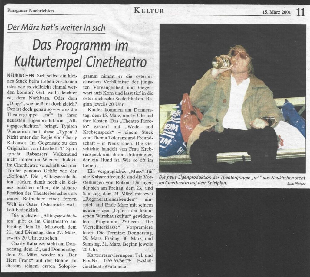 Alltagsgeschichten (März 2001)