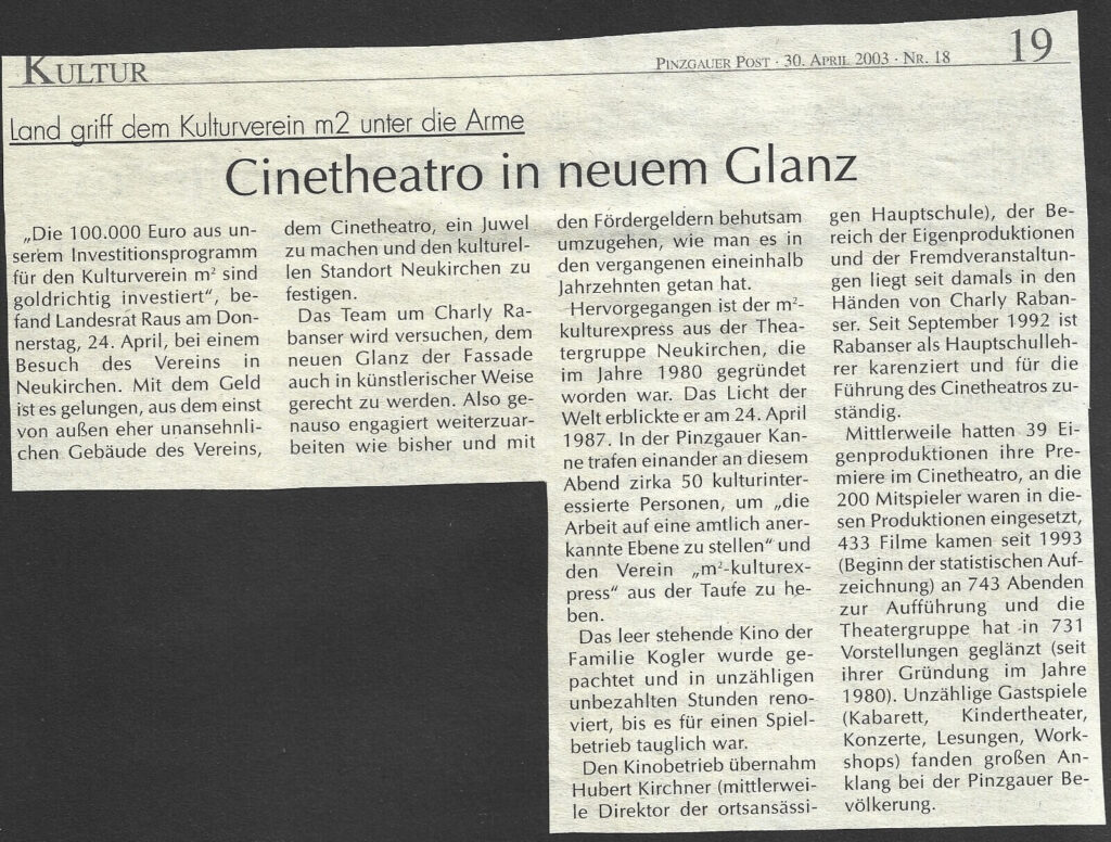 Die große Häfenelegie (März 2003)