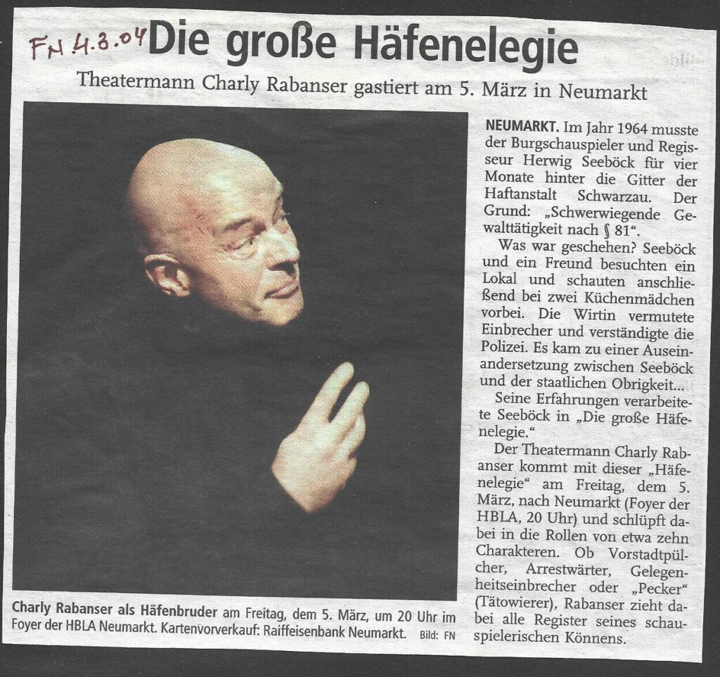 Die große Häfenelegie (März 2003)