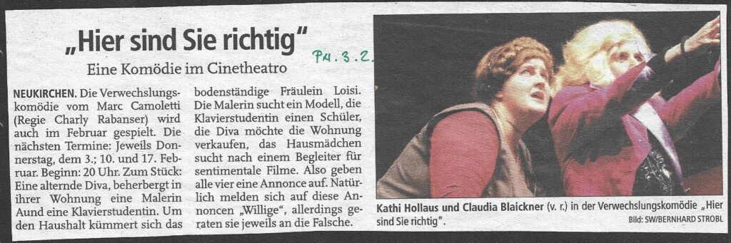 Hier sind Sie richtig (Dezember 2004) Hier sind Sie richtig (Dezember 2004)
