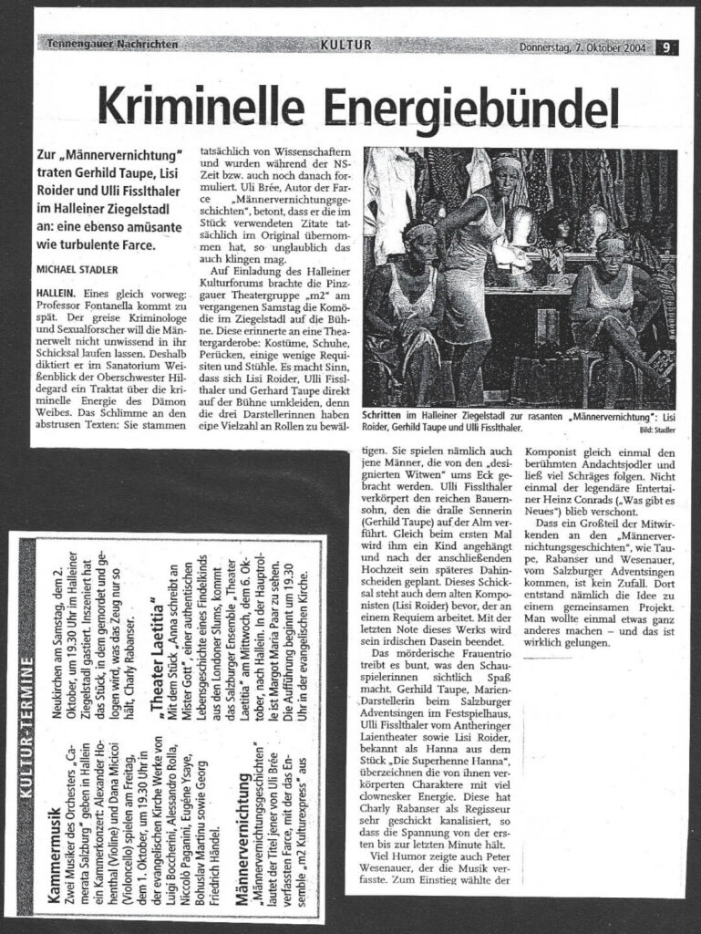 Männervernichtungsgeschichten (März 2004) Männervernichtungsgeschichten (März 2004)
