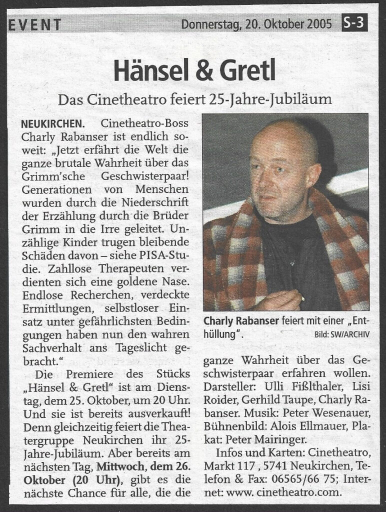 Hänsel & Gretl (Oktober 2005) Hänsel & Gretl (Oktober 2005)