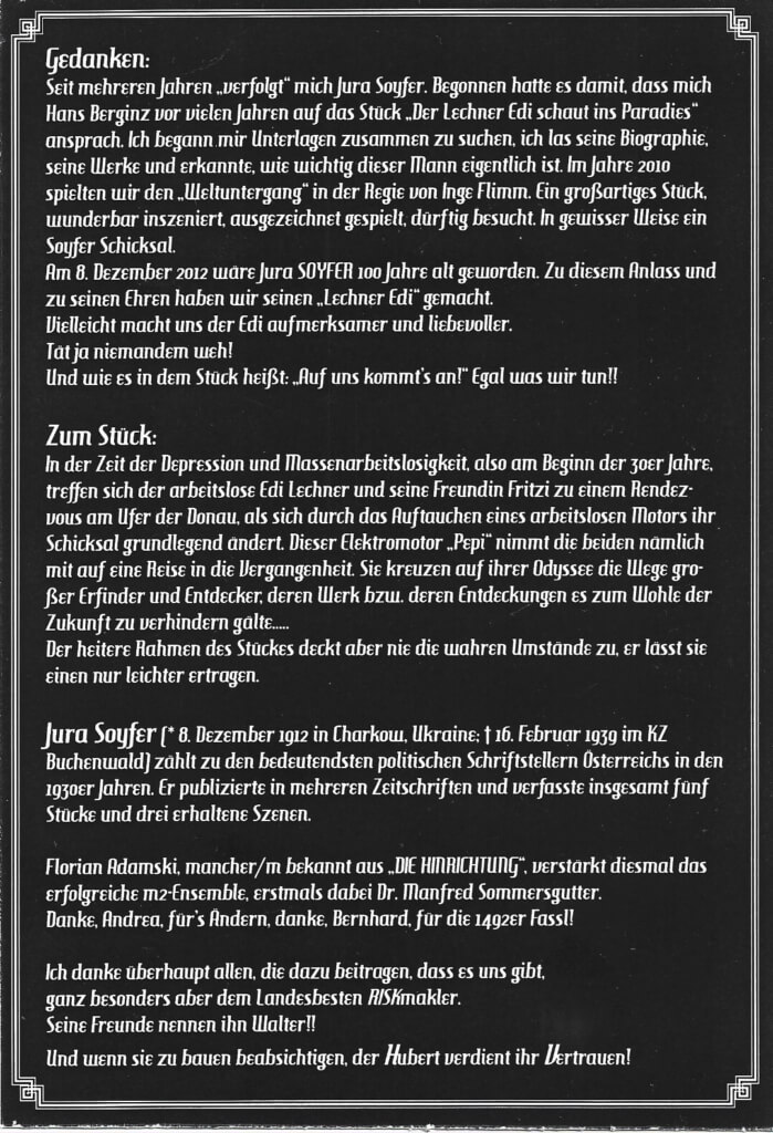 Der Lechner Edi schaut ins Paradies (Dezember 2012)