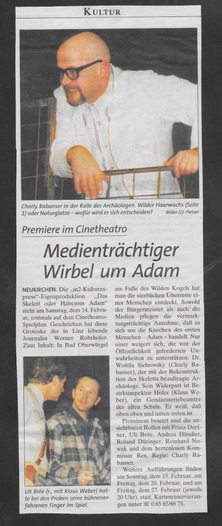 Das Skelett oder Habemus Adam (Februar 1998)