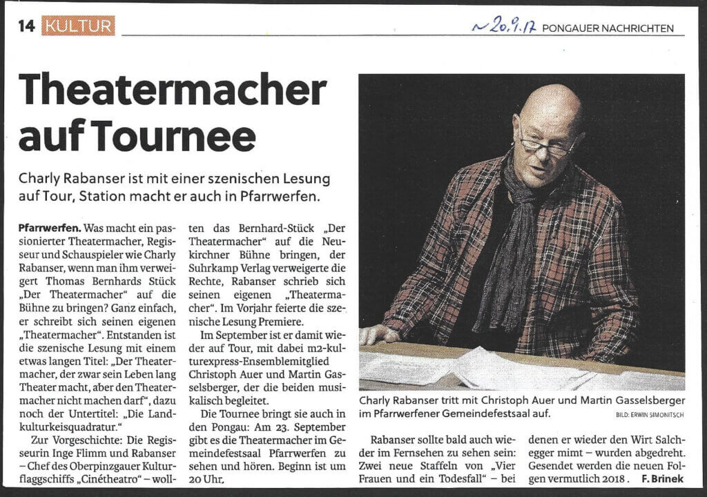 Der Theatermacher ... Der Theatermacher ...