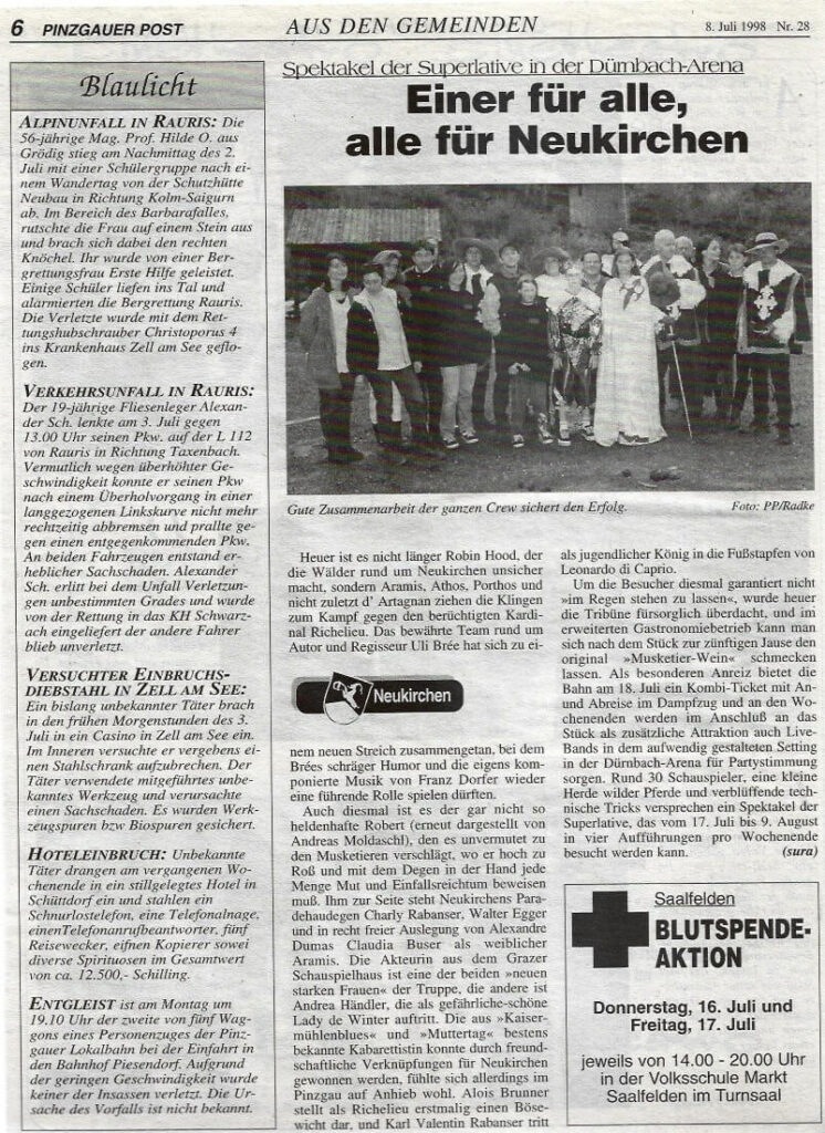 Die 3 Musketiere (Juli 1998)
