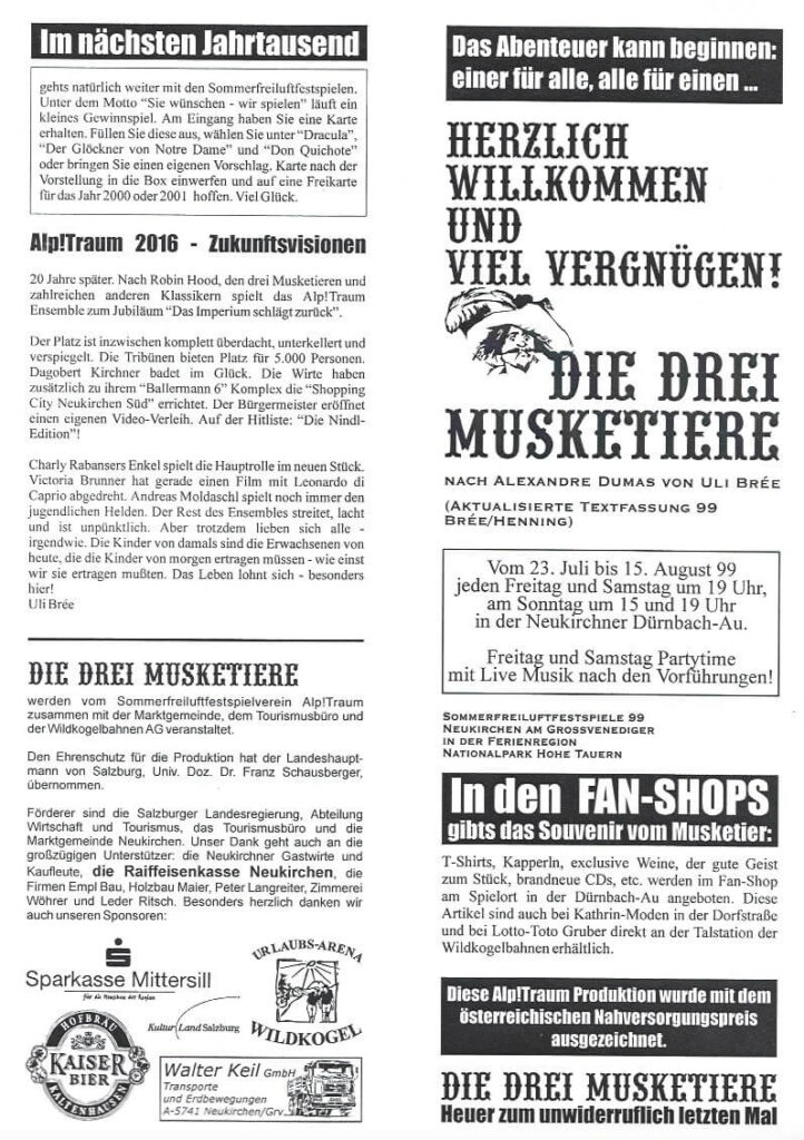 Die 3 Musketiere II (Juli 1999)