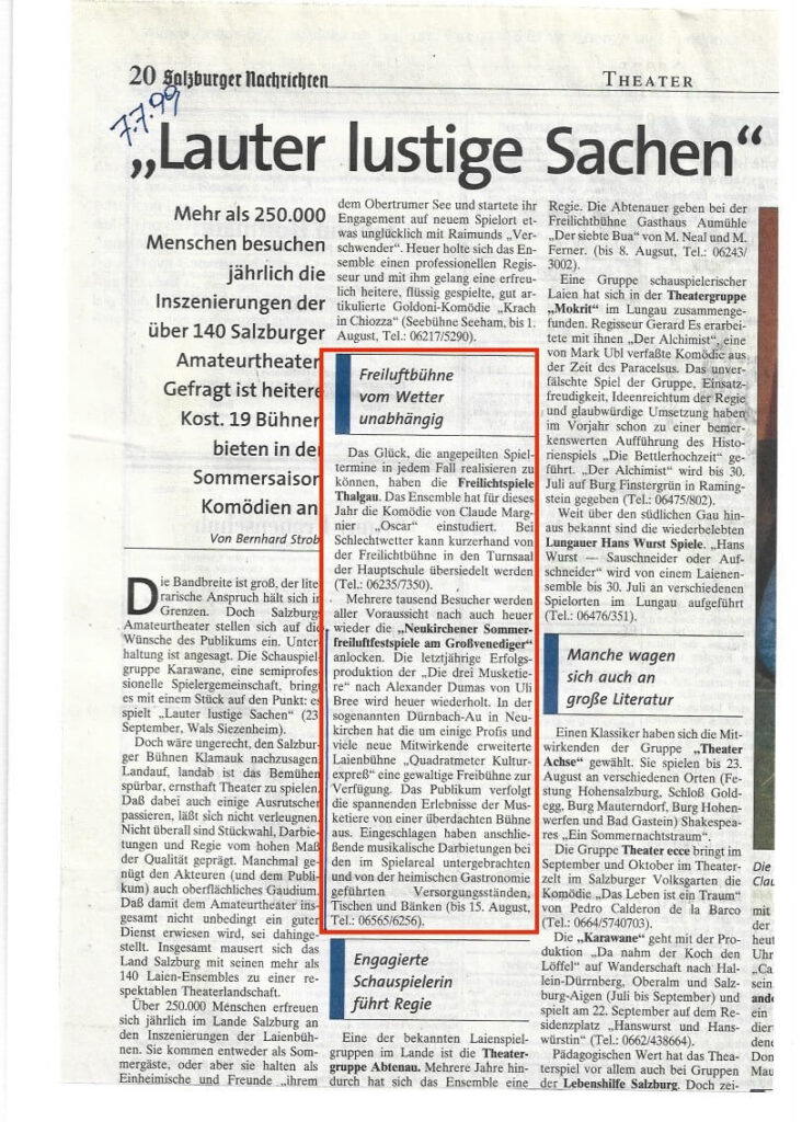 Die 3 Musketiere II (Juli 1999)