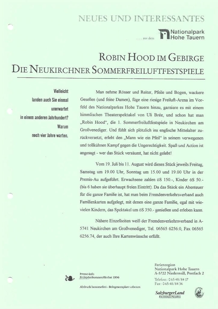 Robin Hood (Juli 1996) Robin Hood (Juli 1996)