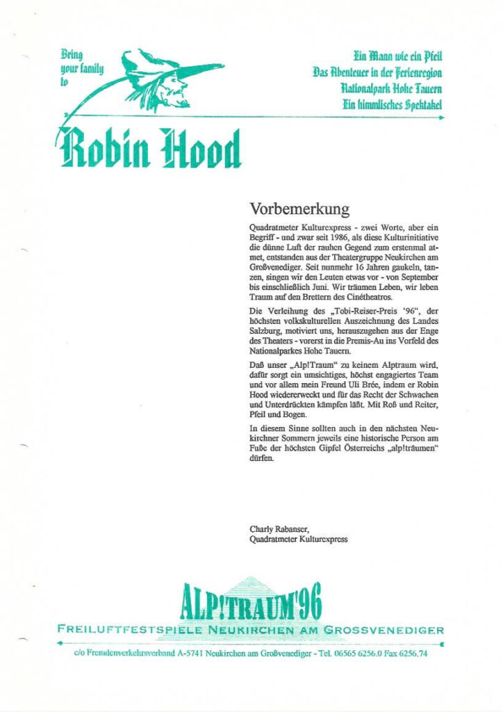 Robin Hood (Juli 1996) Robin Hood (Juli 1996)