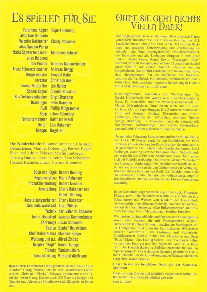 Don Quichote I (Juli 2002) Don Quichote I (Juli 2002)