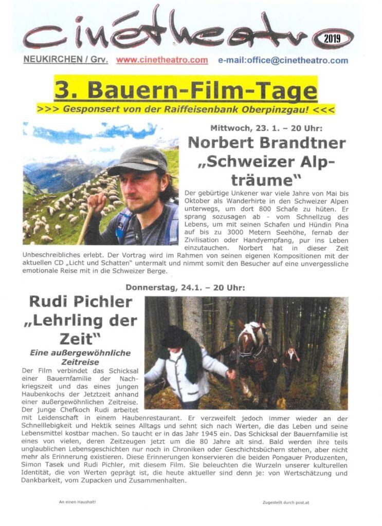 Bauernfilmtage 2017 - 2019 Bauernfilmtage 2017 - 2019