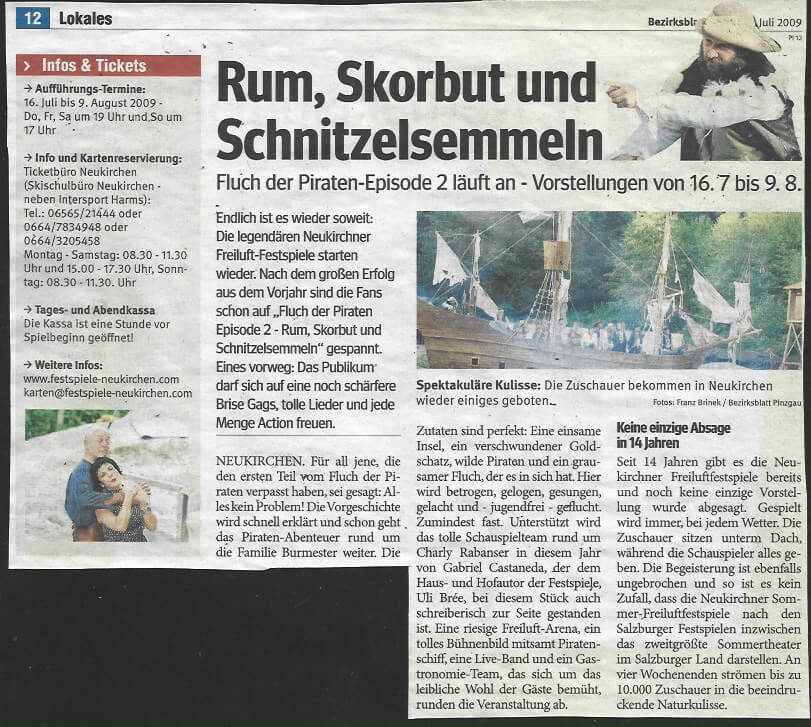Fluch der Piraten II (Juli 2009) Fluch der Piraten II (Juli 2009)