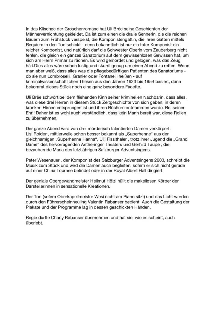 Männervernichtungsgeschichten (März 2004) Männervernichtungsgeschichten (März 2004)