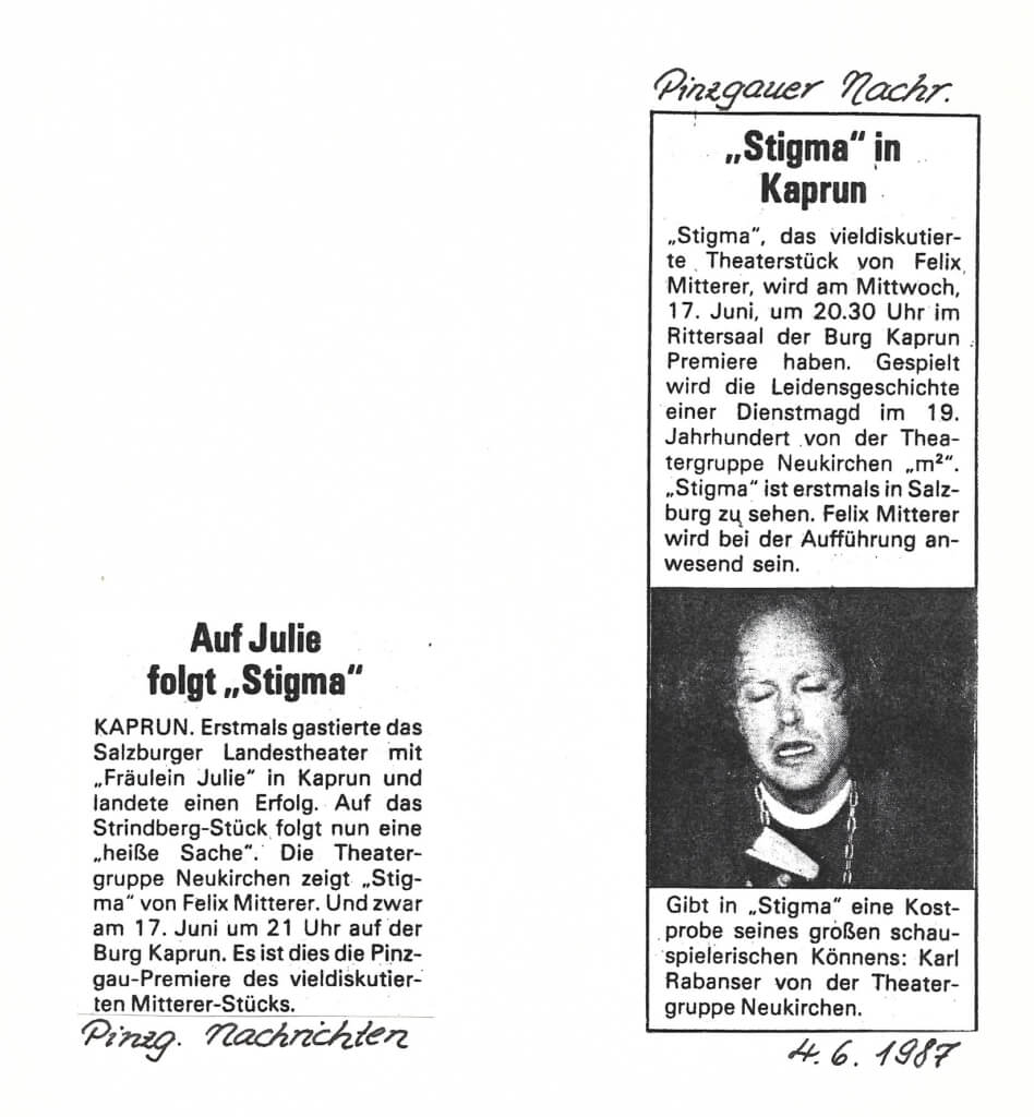 Stigma (Juni 1987)