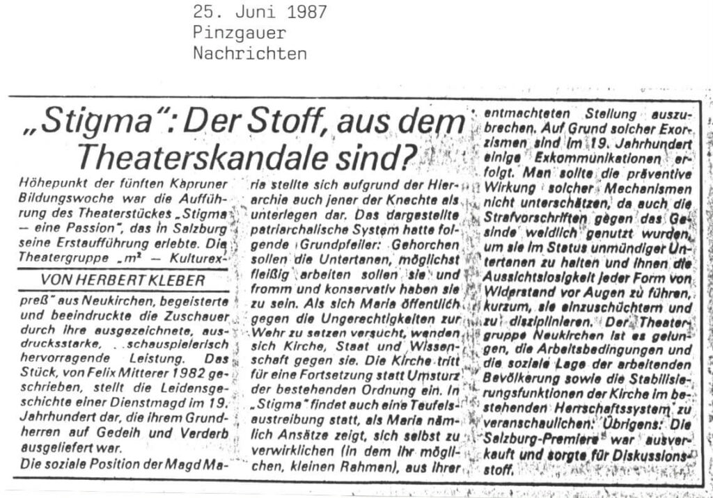 Stigma (Juni 1987)